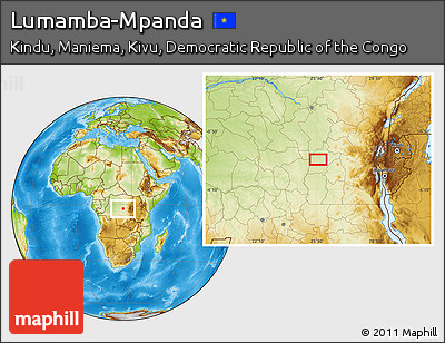 Physical Location Map of Lumamba-Mpanda