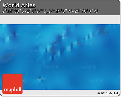 Shaded Relief 3D Map of the Area around 2° 27' 3" S, 26° 16' 29" W