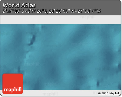 Satellite 3D Map of the Area around 2° 27' 3" S, 27° 58' 30" W
