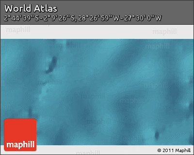 Satellite 3D Map of the Area around 2° 27' 3" S, 27° 58' 30" W