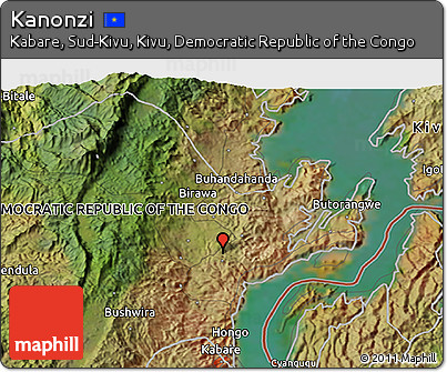Satellite 3D Map of Kanonzi