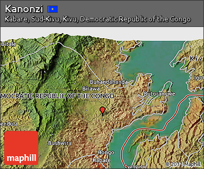 Satellite 3D Map of Kanonzi