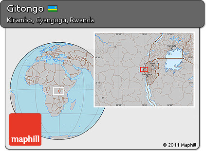 Gray Location Map of Gitongo
