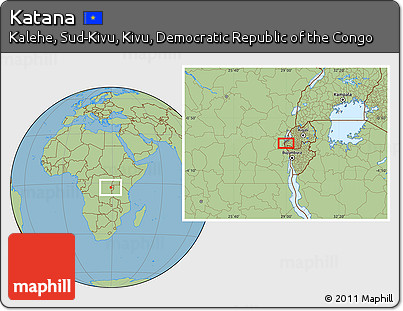 Savanna Style Location Map of Katana
