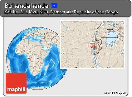 Shaded Relief Location Map of Buhandahanda