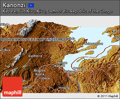Physical Panoramic Map of Kanonzi