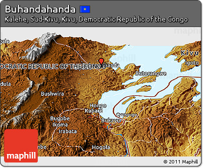 Physical Panoramic Map of Buhandahanda