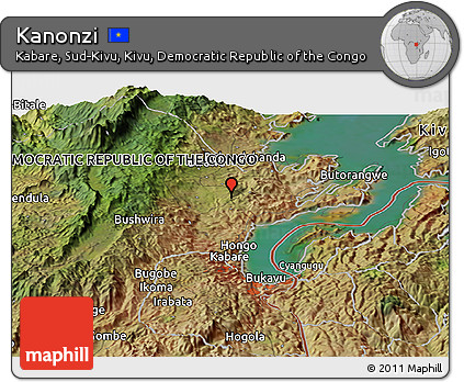 Satellite Panoramic Map of Kanonzi