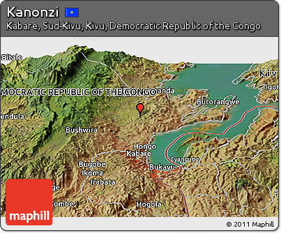 Satellite Panoramic Map of Kanonzi