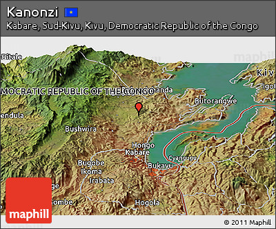 Satellite Panoramic Map of Kanonzi
