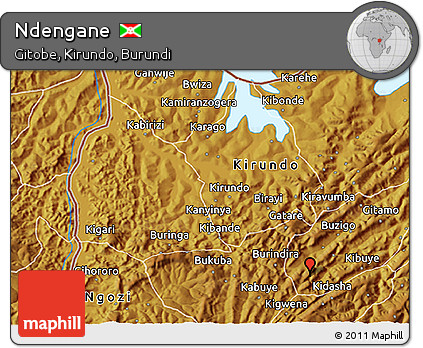 Physical 3D Map of Ndengane