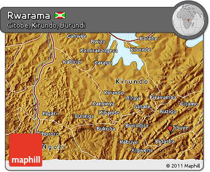 Physical 3D Map of Rwarama