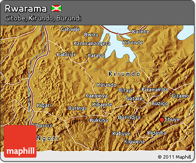 Physical 3D Map of Rwarama