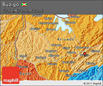 Political 3D Map of Buzigo
