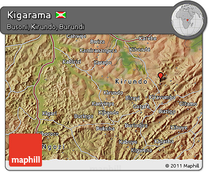Satellite 3D Map of Kigarama