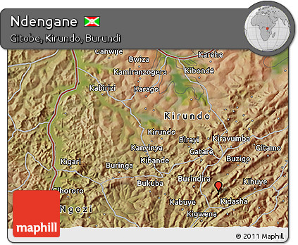 Satellite 3D Map of Ndengane
