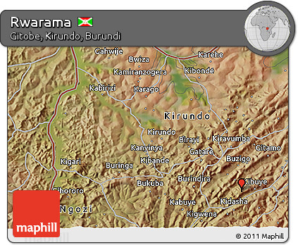 Satellite 3D Map of Rwarama