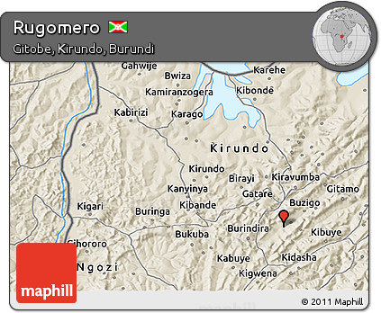 Shaded Relief 3D Map of Rugomero