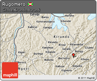 Shaded Relief 3D Map of Rugomero