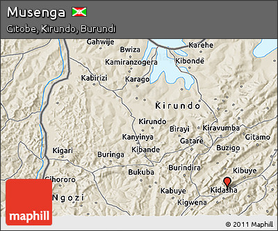 Shaded Relief 3D Map of Musenga