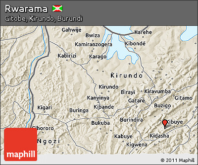 Shaded Relief 3D Map of Rwarama