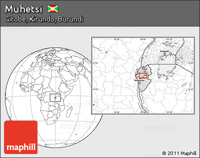 Blank Location Map of Muhetsi