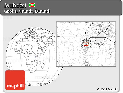 Blank Location Map of Muhetsi
