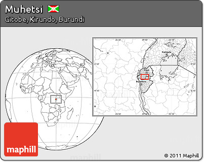 Blank Location Map of Muhetsi