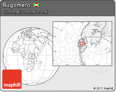 Blank Location Map of Rugomero