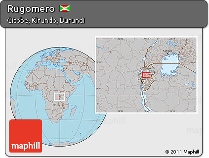 Gray Location Map of Rugomero
