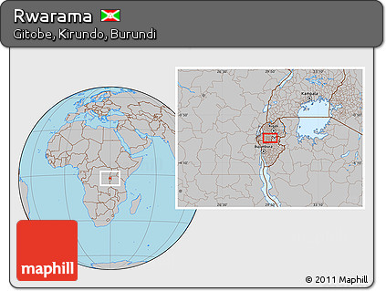 Gray Location Map of Rwarama