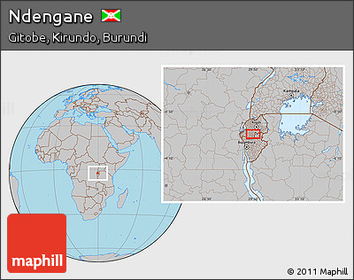 Gray Location Map of Ndengane