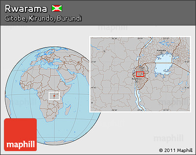 Gray Location Map of Rwarama
