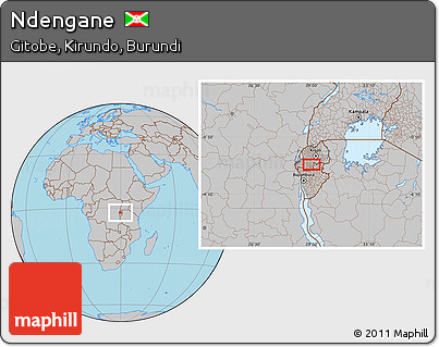 Gray Location Map of Ndengane