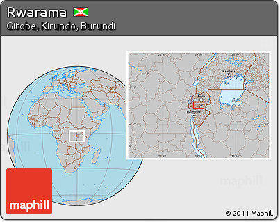 Gray Location Map of Rwarama