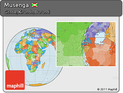 Political Location Map of Musenga