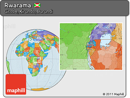 Political Location Map of Rwarama