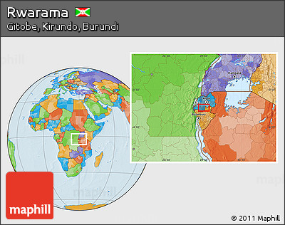 Political Location Map of Rwarama