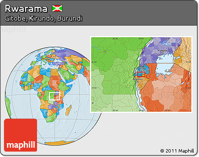 Political Location Map of Rwarama