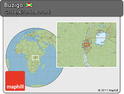 Savanna Style Location Map of Buzigo