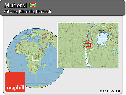 Savanna Style Location Map of Muhetsi