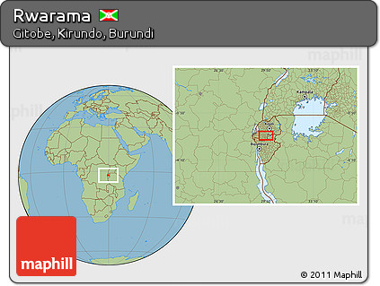 Savanna Style Location Map of Rwarama
