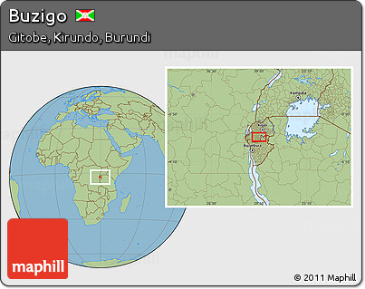 Savanna Style Location Map of Buzigo