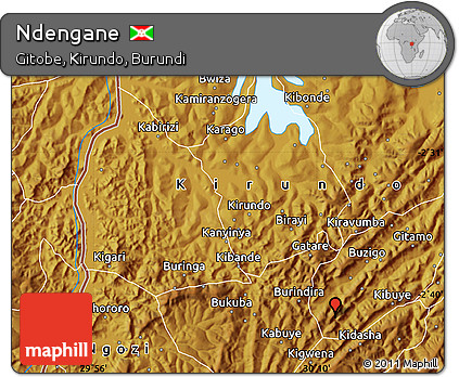 Physical Map of Ndengane