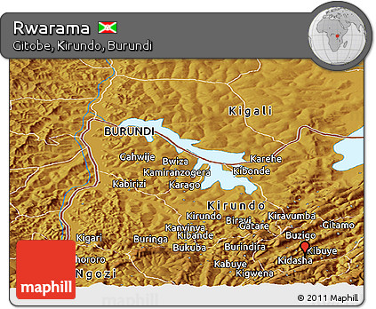 Physical Panoramic Map of Rwarama