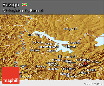 Physical Panoramic Map of Buzigo