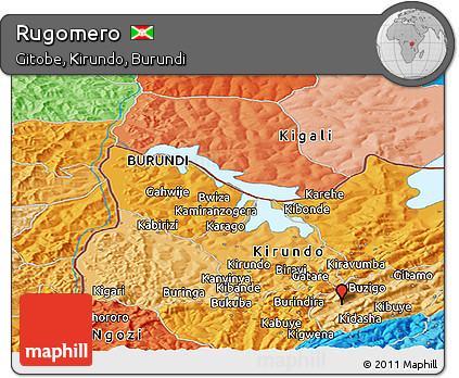 Political Panoramic Map of Rugomero