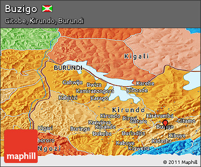 Political Panoramic Map of Buzigo