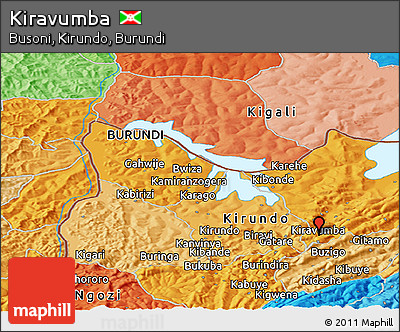 Political Panoramic Map of Kiravumba