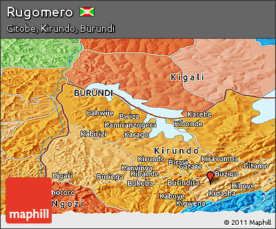 Political Panoramic Map of Rugomero